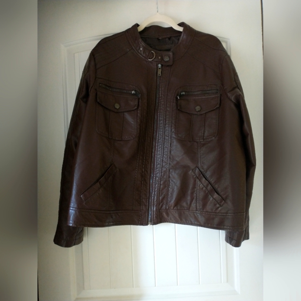 Urban Republic Brown 2X Leather-look Jacket